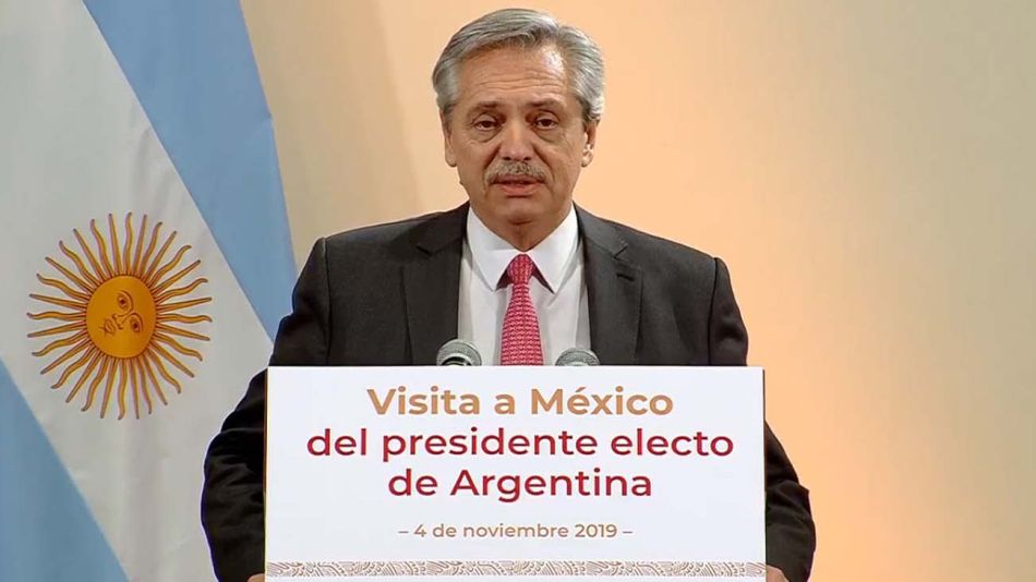Alberto fernandez en Mexico 08112019