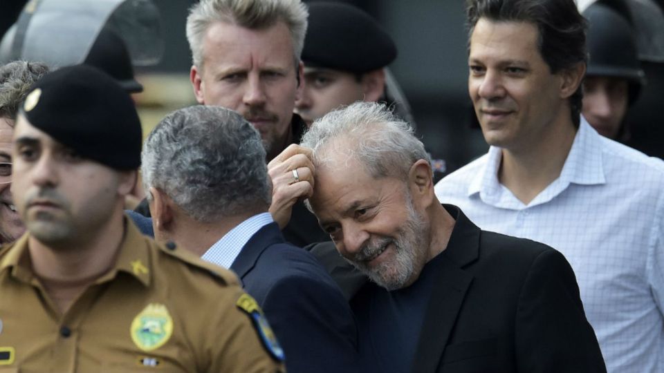 Lula da Silva, tras ser liberado de la cárcel.
