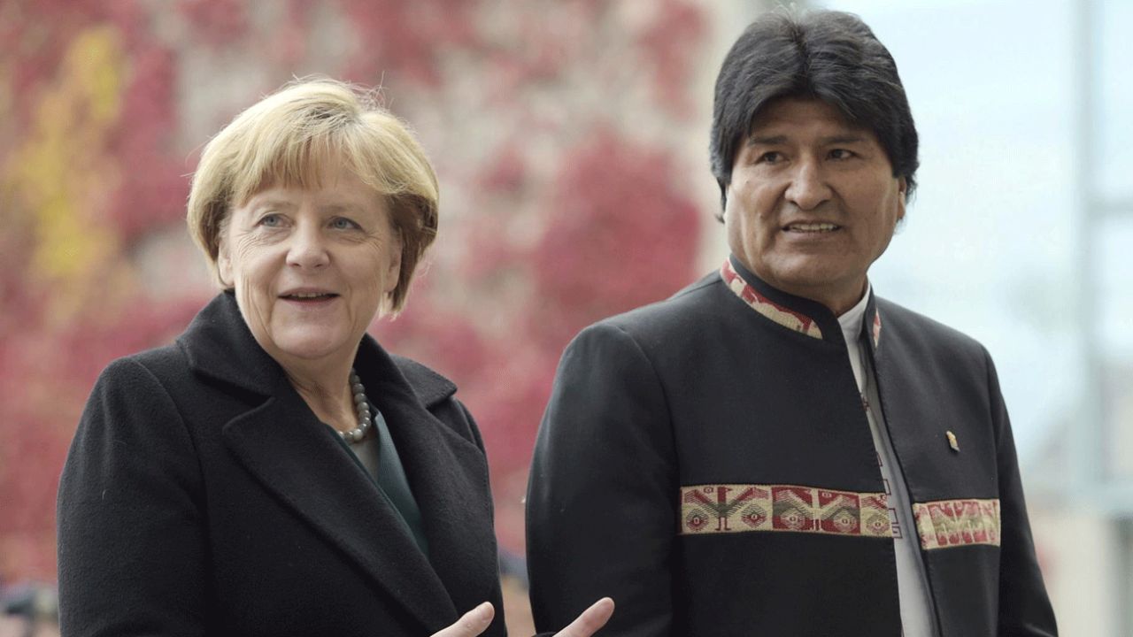 Angela Merkel y Evo Morales | Foto:Cedoc