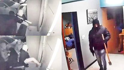 Miedo. La banda de rompepuertas que azota a La Plata fue filmada en varios golpes. Para no ser identificados utilizan capuchas y pasamontañas. Portan armas con las que amenazan a sus víctimas.
