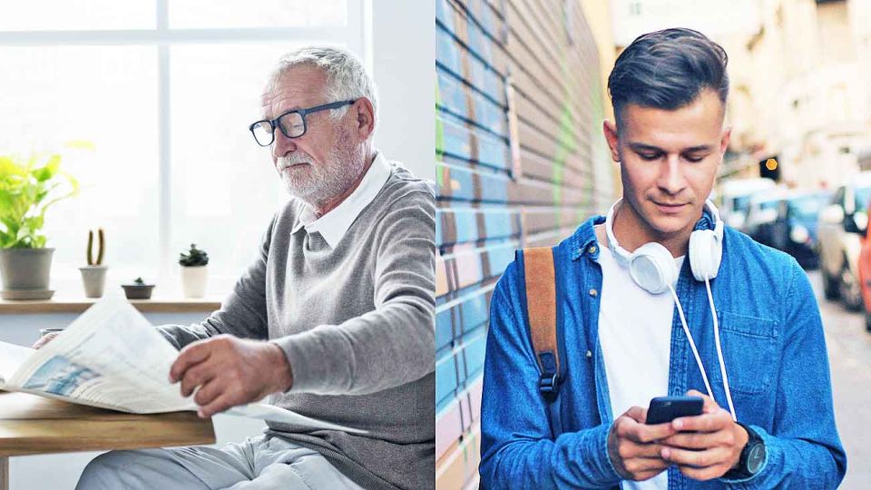 Edades. Mientras los jóvenes eligen más la digitalidad, los mayores optan por el papel. Pero cuando hay diario en las casas, todos lo ven, con distintos niveles de lectura.