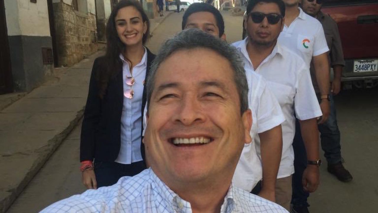 Gustavo Pedraza, compañero de fórmula de Mesa en Bolivia. | Foto:Cedoc.