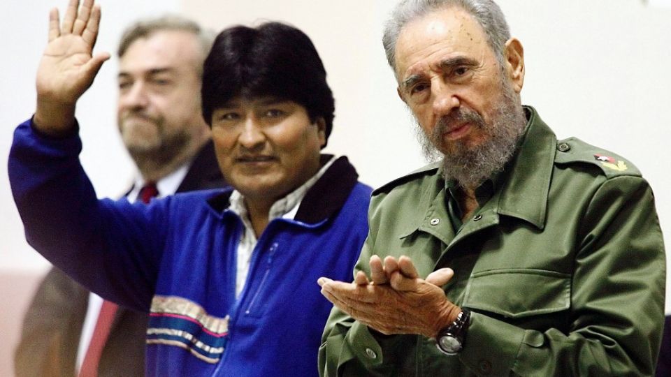 Evo Morales y el fallecido líder cubano, Fidel Castro.