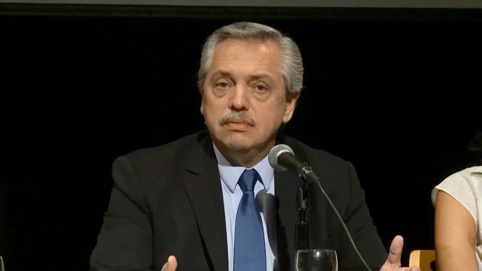 Alberto Fernández, desde el Centro Cultural de la Cooperación.