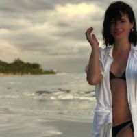 Griselda Siciliani en la playa