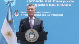 El presidente Mauricio Macri abrió esta mañana la Jornada del Cuerpo de Abogados del Estado.