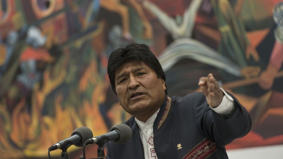 President Evo Morales Holds Press Conference Following Elections 