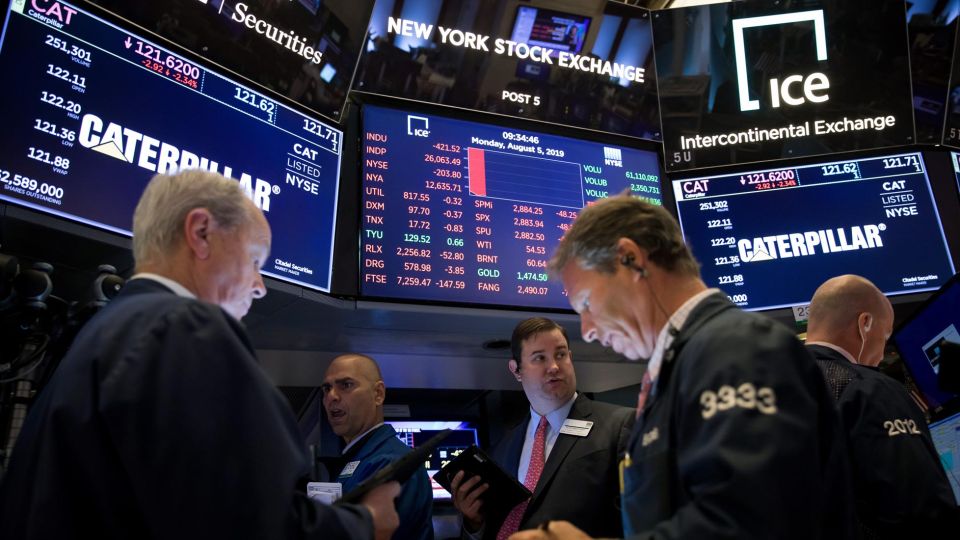 Imágenes de la Bolsa de New York.