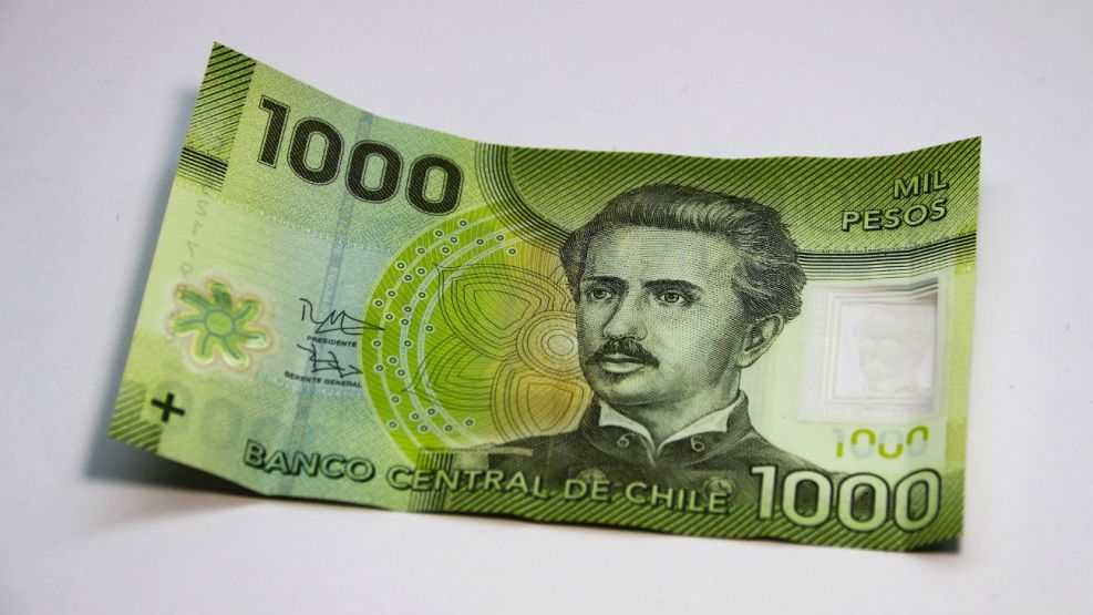 El peso chileno cae al mínimo histórico.