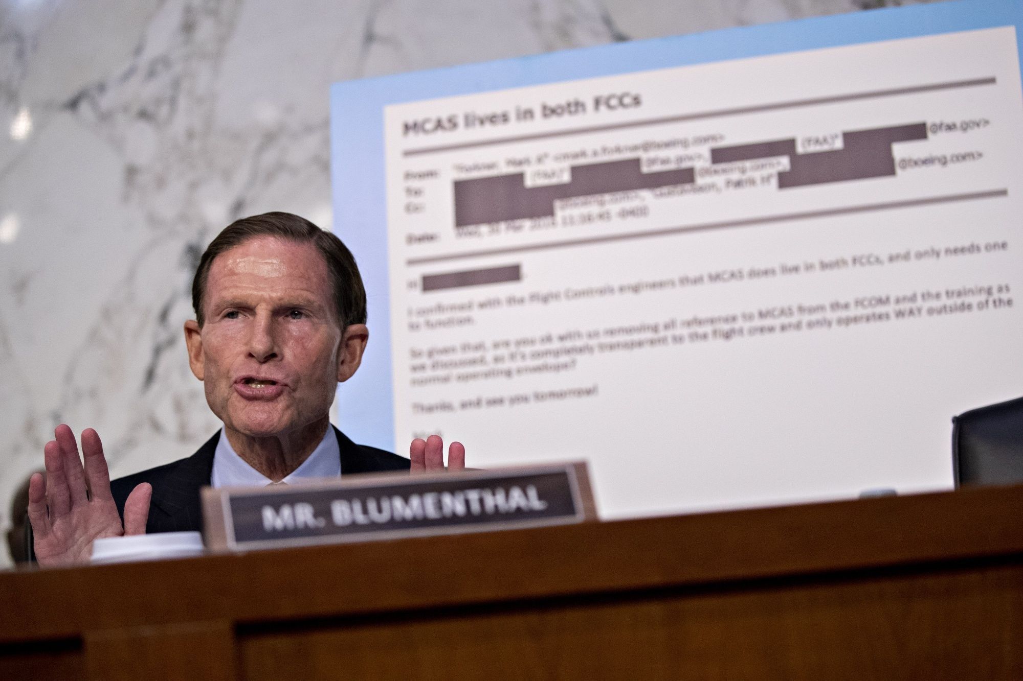 Boeing CEO Dennis Muilenburg Testifies To Senate Commerce, Science And Transportation Committee