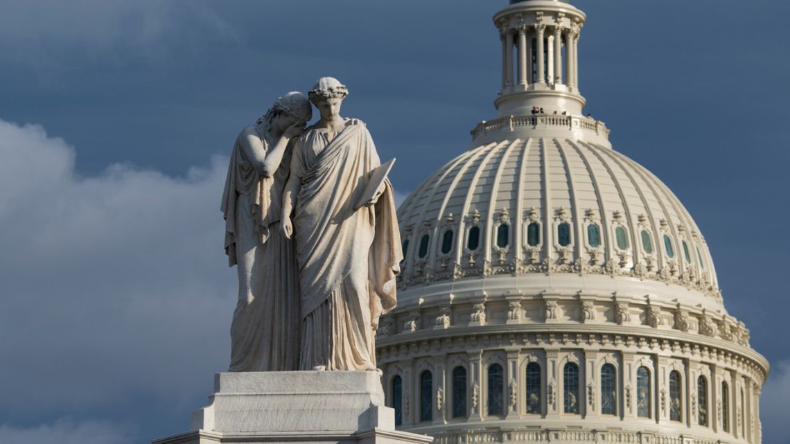 The US Capitol is seen as the House is set to begin public impeachment inquiry hearings as lawmakers debate whether to remove President Donald Trump from office, in Washington.