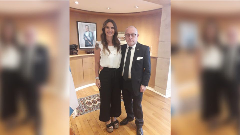 La diputada provincial electa, Amalia Granata, y el canciller, Jorge Faurie.