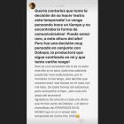 Comunicado Paula Chaves