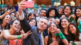 ALBERTO FERNÁNDEZ EN LA PRESENTACIÓN DE SOMOS BELÉN.