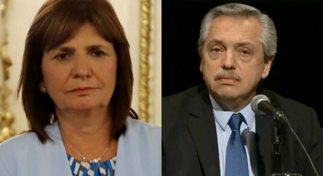 Patricia Bullrich y Alberto Fernández.