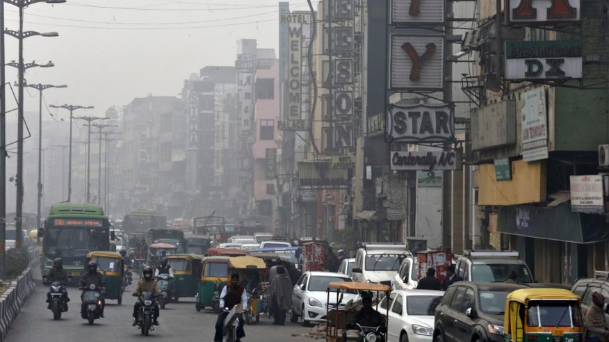 Polución en Nueva Delhi, India. 
