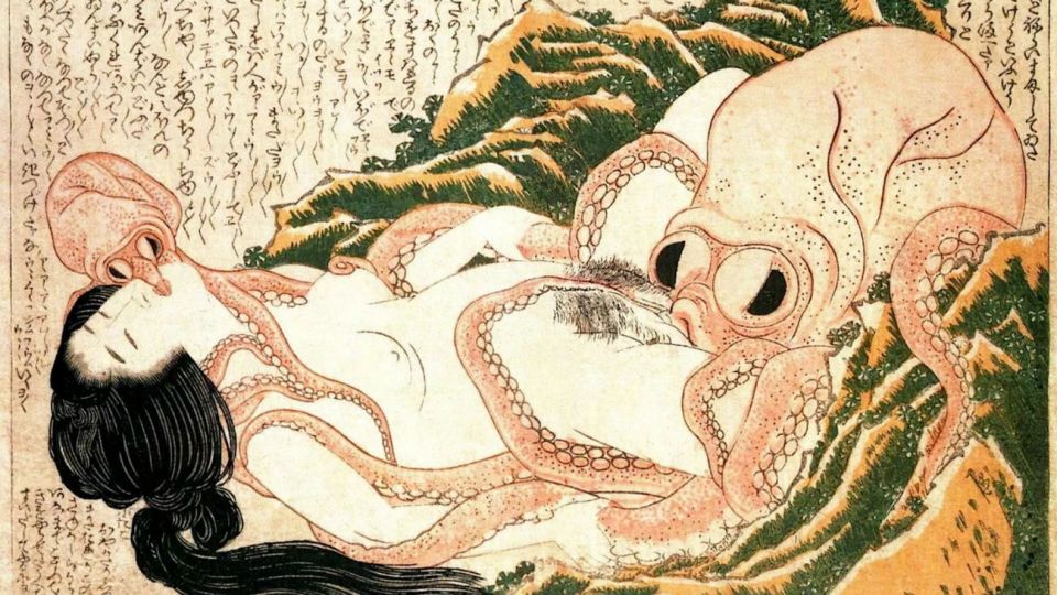 Hokusai. El sueño de la esposa del pescador (1814).