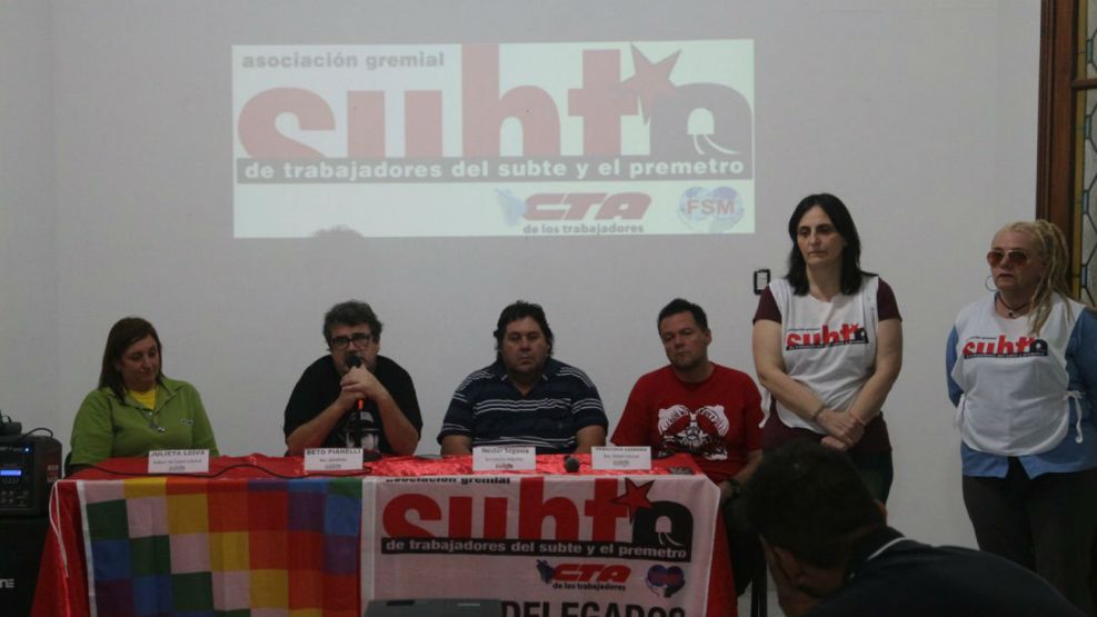 La AGTSyP realizó ayer una conferencia de prensa.