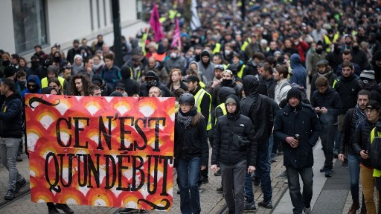 Aniversario de los chalecos amarillos en Francia.