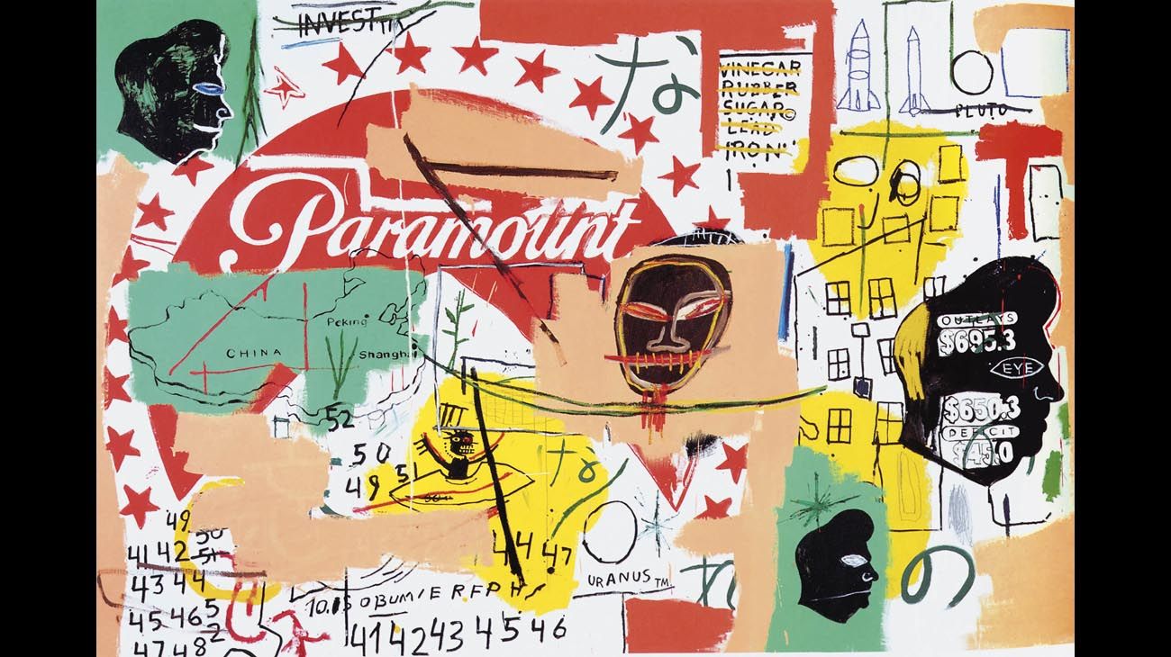 Andy Warhol, Jean-Michel Basquiat. Paramount, 1984–85. Private collection. © 2019 Jean-Michel Basquiat Estate. Licensed by Artestar, New York. © The Andy Warhol Foundation for the Visual Arts, Inc. / Artists Rights Society (ARS), New York.