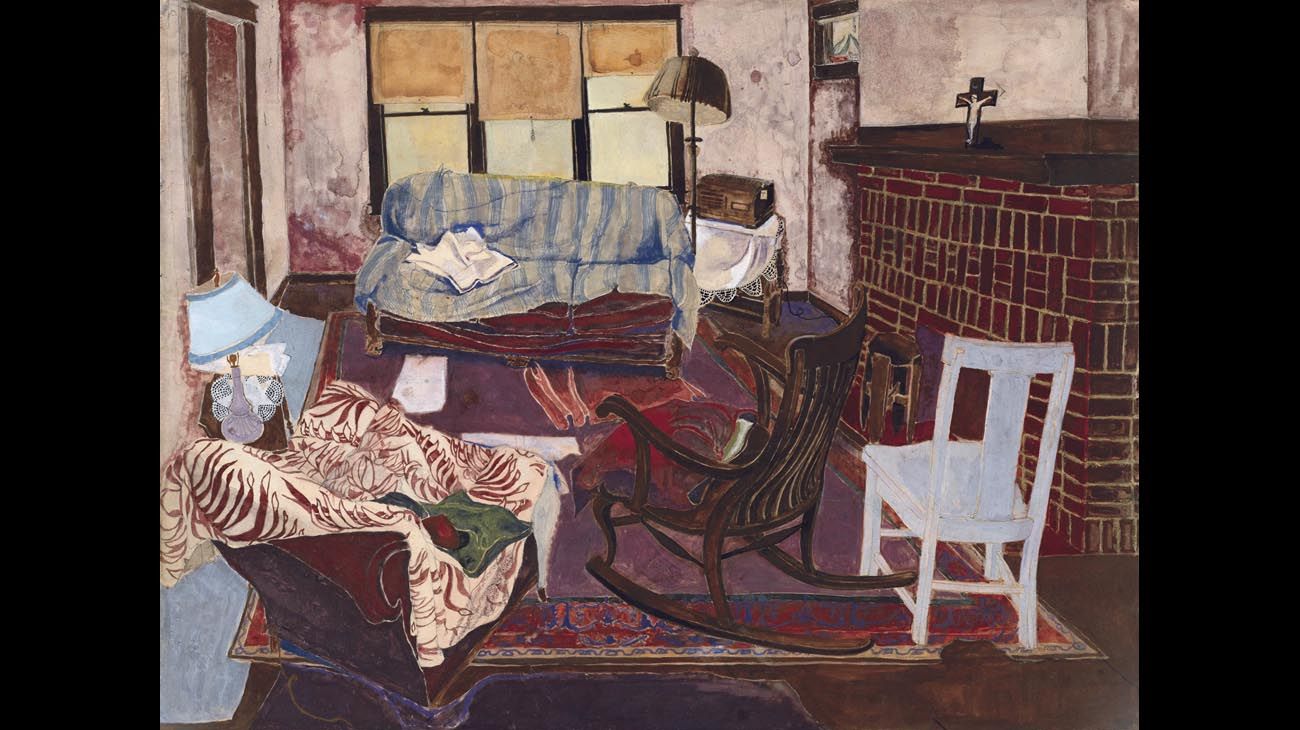 Andy Warhol. Living Room, about 1948. Collection of the Paul Warhola family. © 2019 The Andy Warhol Foundation for the Visual Arts, Inc. / Artists Rights Society (ARS), New York.