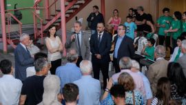 Oscar Andreani, Facundo Iglesias, Erika Grinberg, Edi Zunino, Lucas Figueras (tituar de ACUMAR) y Claudio Gurmindo