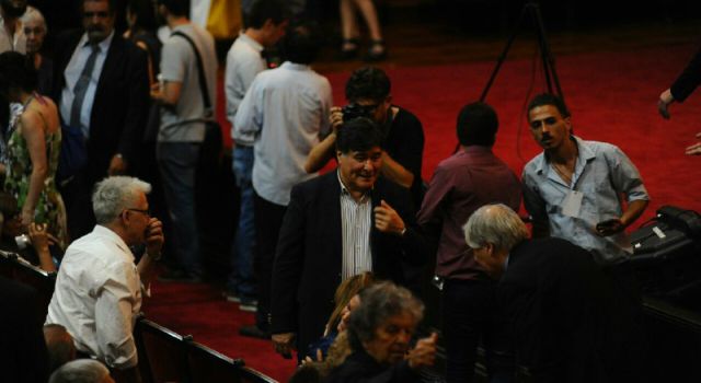 El Chino Zannini, este jueves, en la Facultad de Derecho de la UBA.