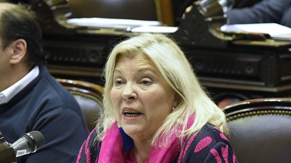 Elisa Carrió en la Cámara de Diputados.