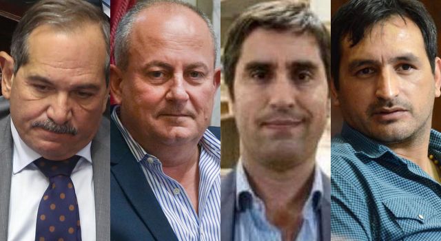 Legisladores acusados. Alperovich, Marino, Mosca, y Romero.