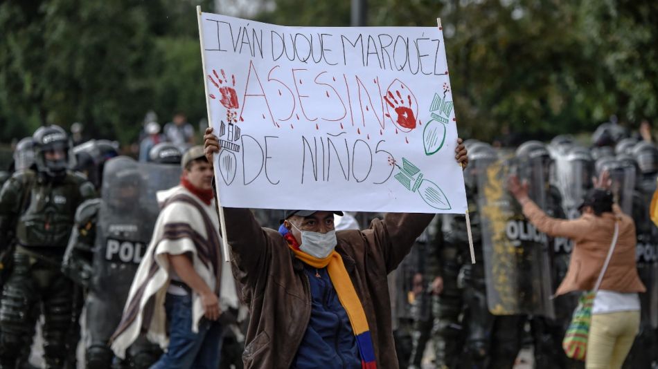 Protestas en Colombia.