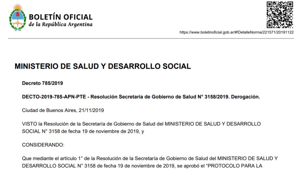 Boletín Oficial del 22 de noviembre de 2019