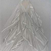 Diseño del vestido de Pampita