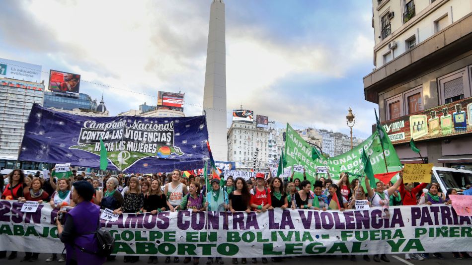 Marcha por el marco del Día internacional contra la violencia de género.