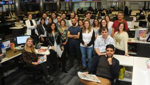 Los alumnos del Ciclo 2019 en la redacción.