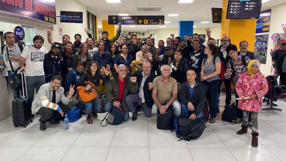 "La delegación argentina llegó bien a la Paz", dijo el Frente Patria Grande.