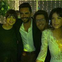 Mercedes Funes junto a sus invitados de lujo en su boda.