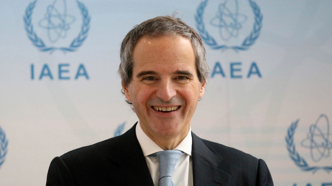 Rafael Mariano Grossi addresses the media during a press conference at the general conference of the IAEA, at the International Center in Vienna, Austria, Monday, December 2, 2019. 
