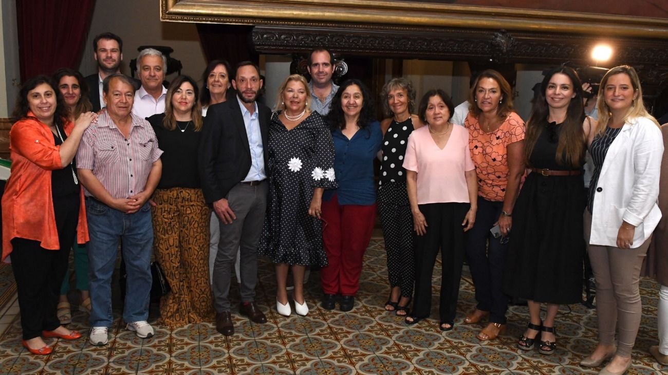 Los integrantes de la Coalición Cívica en la última reunión con Elisa Carrió como presidenta del bloque.