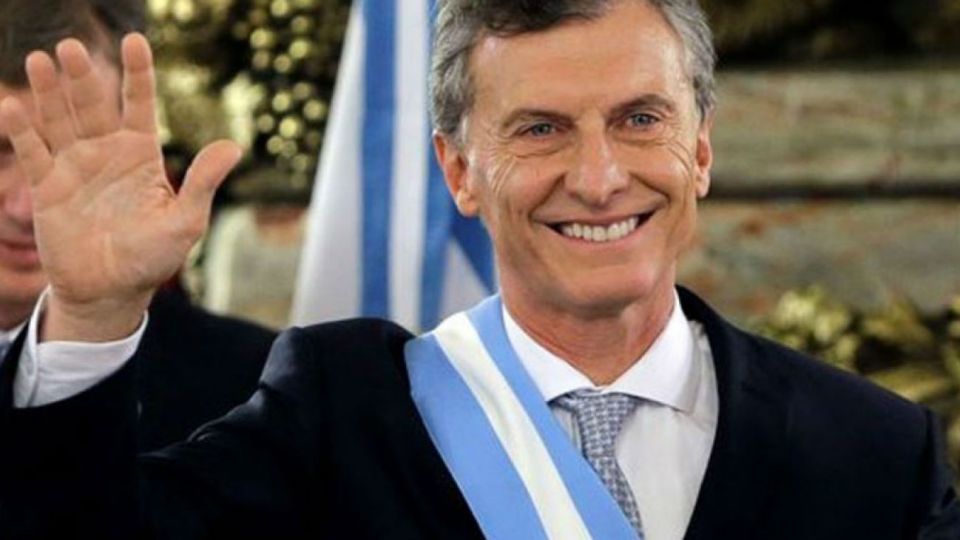 Mauricio Macri, cuando asumió la presidencia en diciembre de 2015.