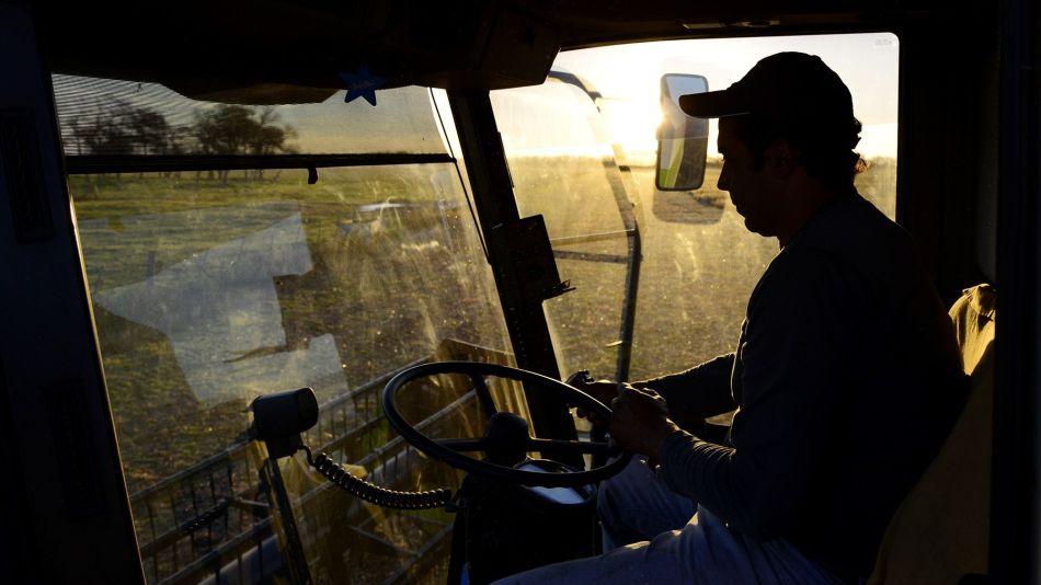 Soy farming farmer