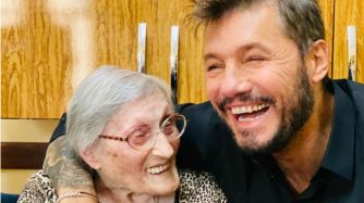 Marcelo Tinelli con su tía abuela