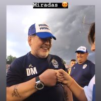 Diego Maradona y Benjamín Agüero
