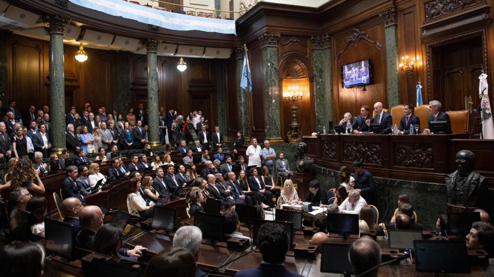 Acto de Jura en la Legislatura de la Ciudad de Buenos Aires de los reelectos jefe y vice jefe de gobierno de la Ciudad.