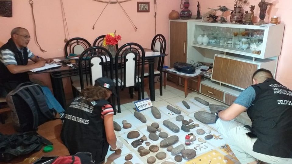 OPERATIVOS. Piezas recuperadas recientemente en un operativo realizado por Delitos Culturales en la ciudad de Alta Gracia.