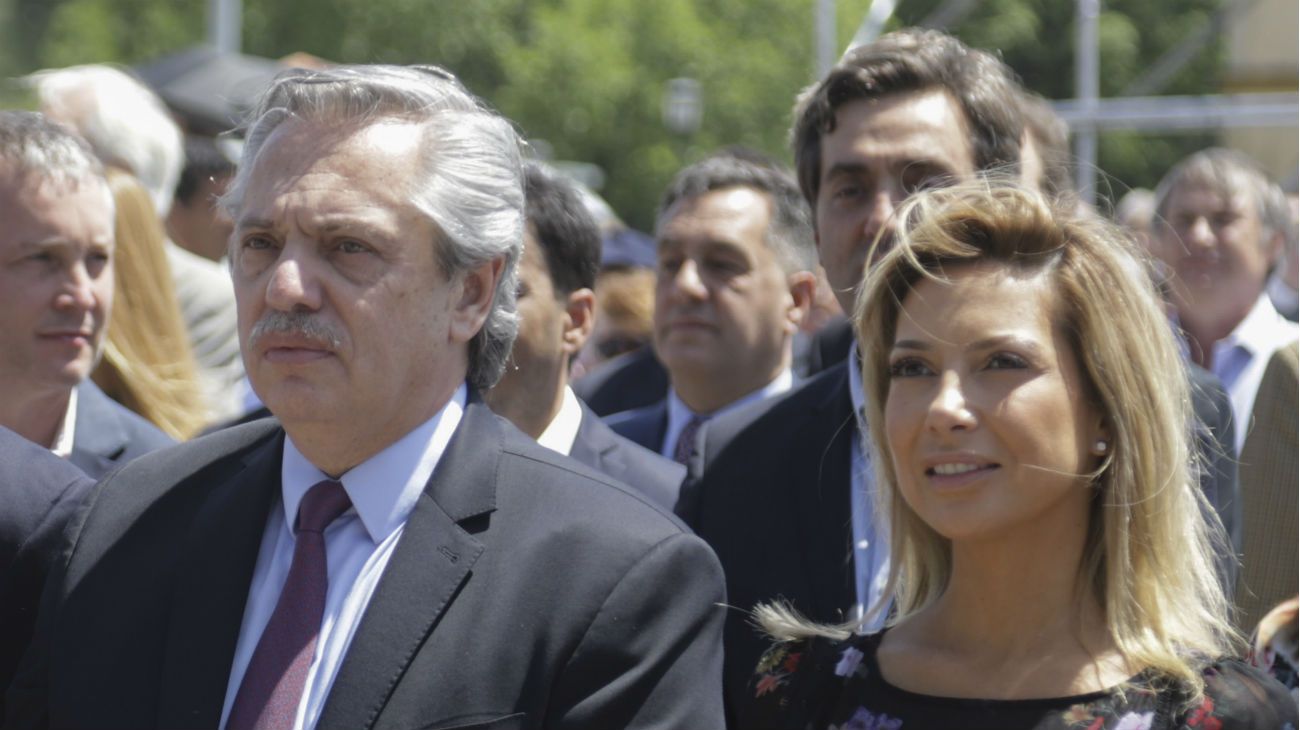 Alberto Fernández junto a Fabiola Yáñez en Luján.