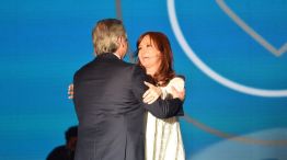 Fiesta plaza de mayo Cristina Kirchner Alberto Fernández
