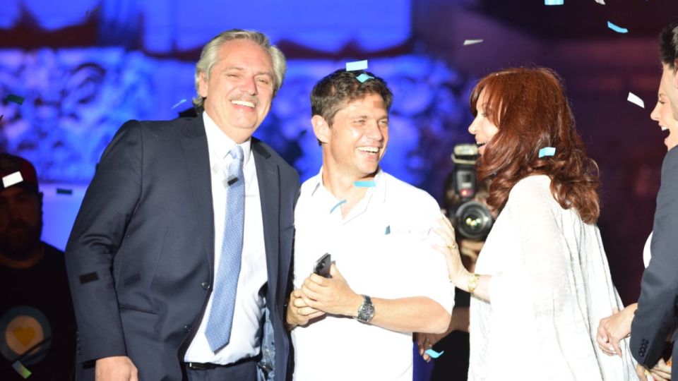 Fiesta plaza de mayo Cristina Kirchner Alberto Fernández