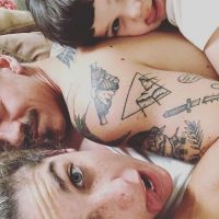 Juana Repetto enamoradísima de la relación de su novio con su hijo