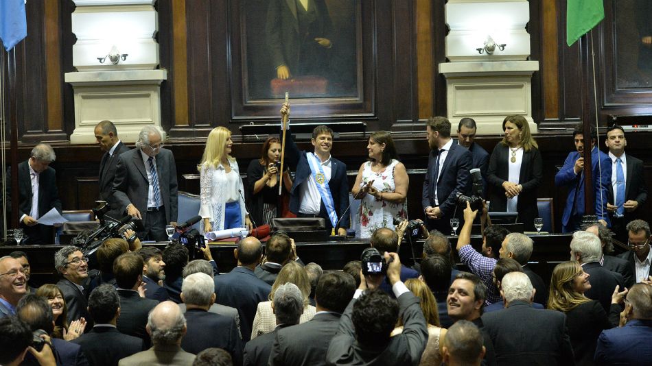Asunción como gobernador de Axel Kicillof.