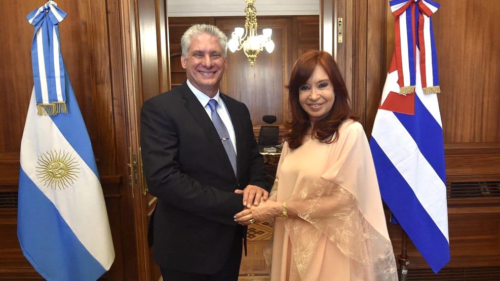 Cristina Fernández y el Presidente de Cuba 20191211